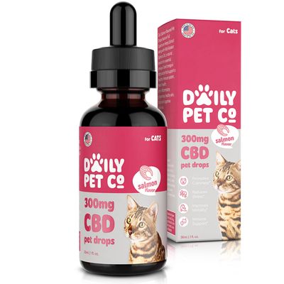 Daily Pet Co. CBD Oil for Cats - 300mg CBD Salmon Flavored