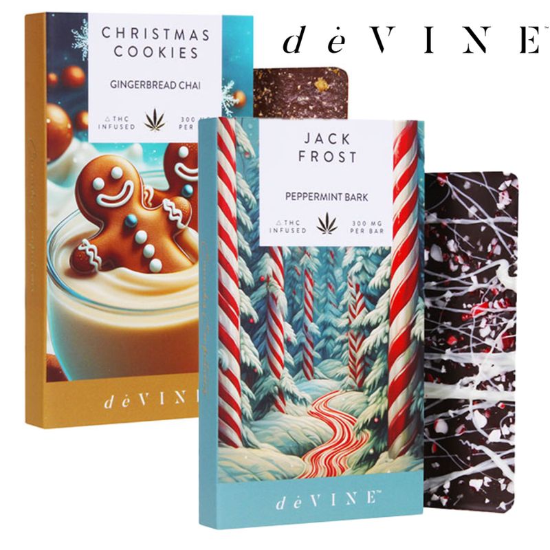 deVine Gourmet Chocolate Bar 200mg THC 100mg CBD