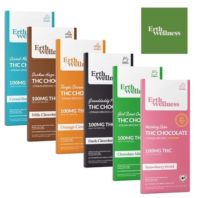 Erth Wellness Delta 9 THC Chocolate Bar - 100mg
