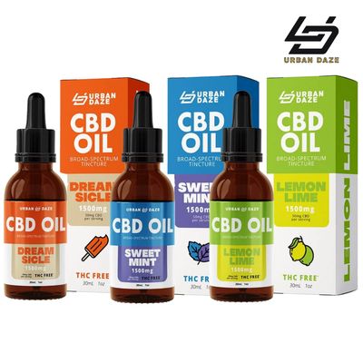 Urban Daze Broad Spectrum CBD Tincture Oil 1500MG 3 Flavors