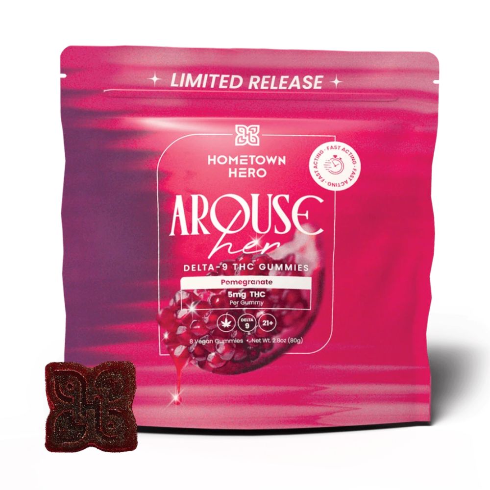 Hometown Hero Arouse  - 5mg THC Gummies, Variant: Her - Pomegranate