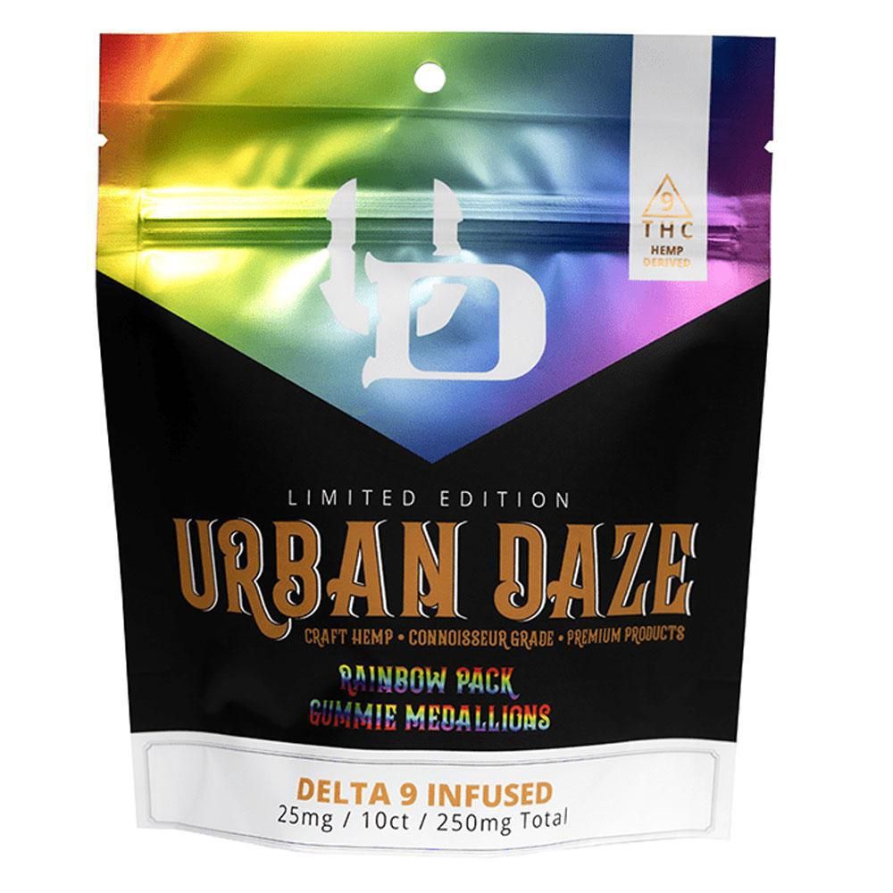 Urban Daze Delta 9 Gummies 250mg, Variant: Rainbow Mix