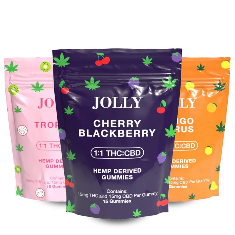 Jolly 1:1 THC Gummies – 15mg THC &amp; 15mg CBD Per Gummy