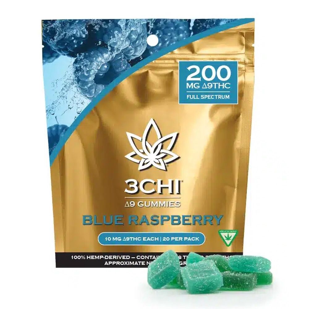 3Chi Delta 9 THC Gummies 200mg Delta 9, Flavor: Blue Raspberry Delta 9 THC Gummies