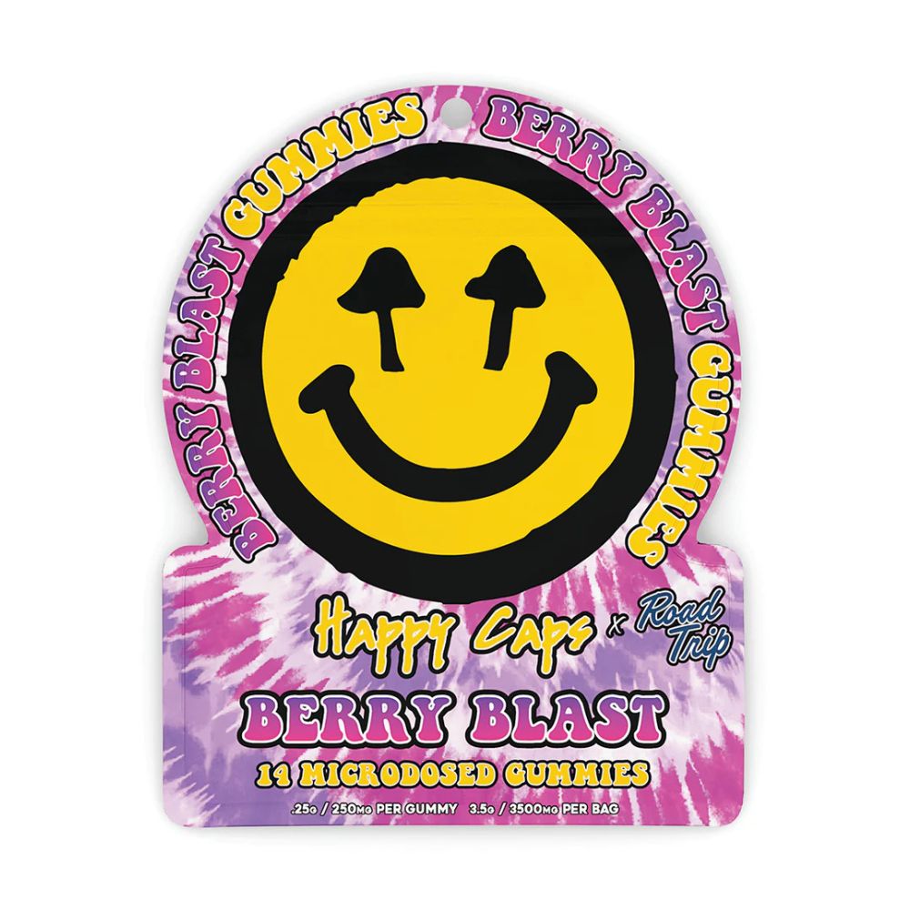 Road Trip Happy Caps Mushroom Gummies Microdosed Functional Mushrooms