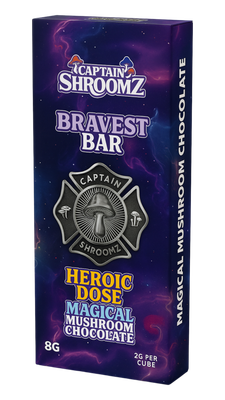 Captain Shroomz Bravest Chocolate Bar 8G