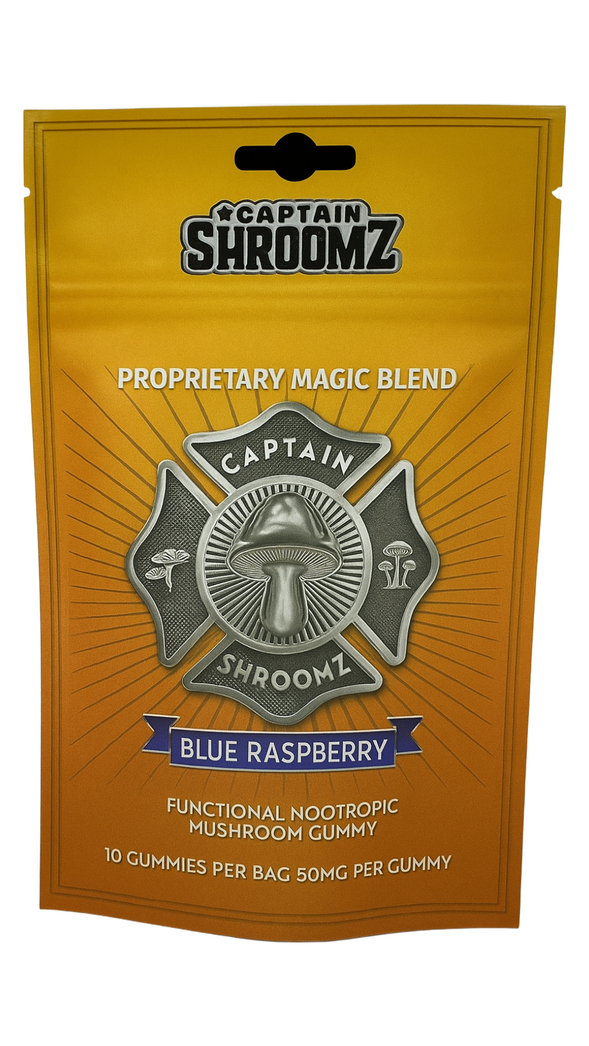 Captain Shroomz Magic Gummy Blue Raspberry 3.5G