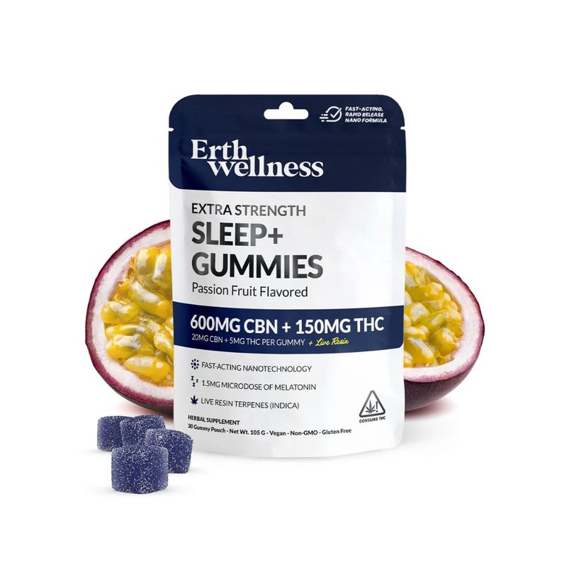 Erth Wellness Sleep + Gummies 600mg CBN and 150mg THC