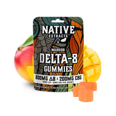 Native Extracts Warrior Gummies 800mg THC and 200mg CBG