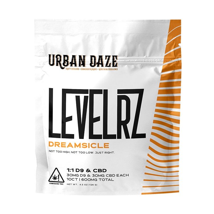 Urban Daze Levelrz 1:1 30mg Delta 9 THC and 30mg CBD