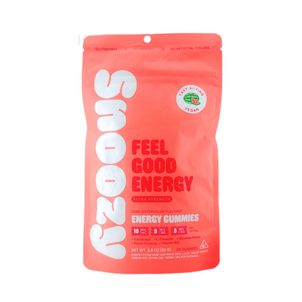 Snoozy Feel Good Energy THC/CBD/CBG, Choose Dose: 20 Piece