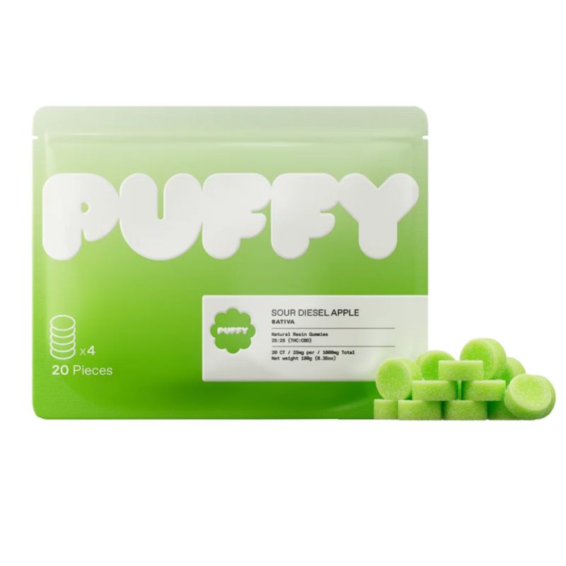 Puffy Sour Diesel Apple (Sativa) 25:25 Gummy