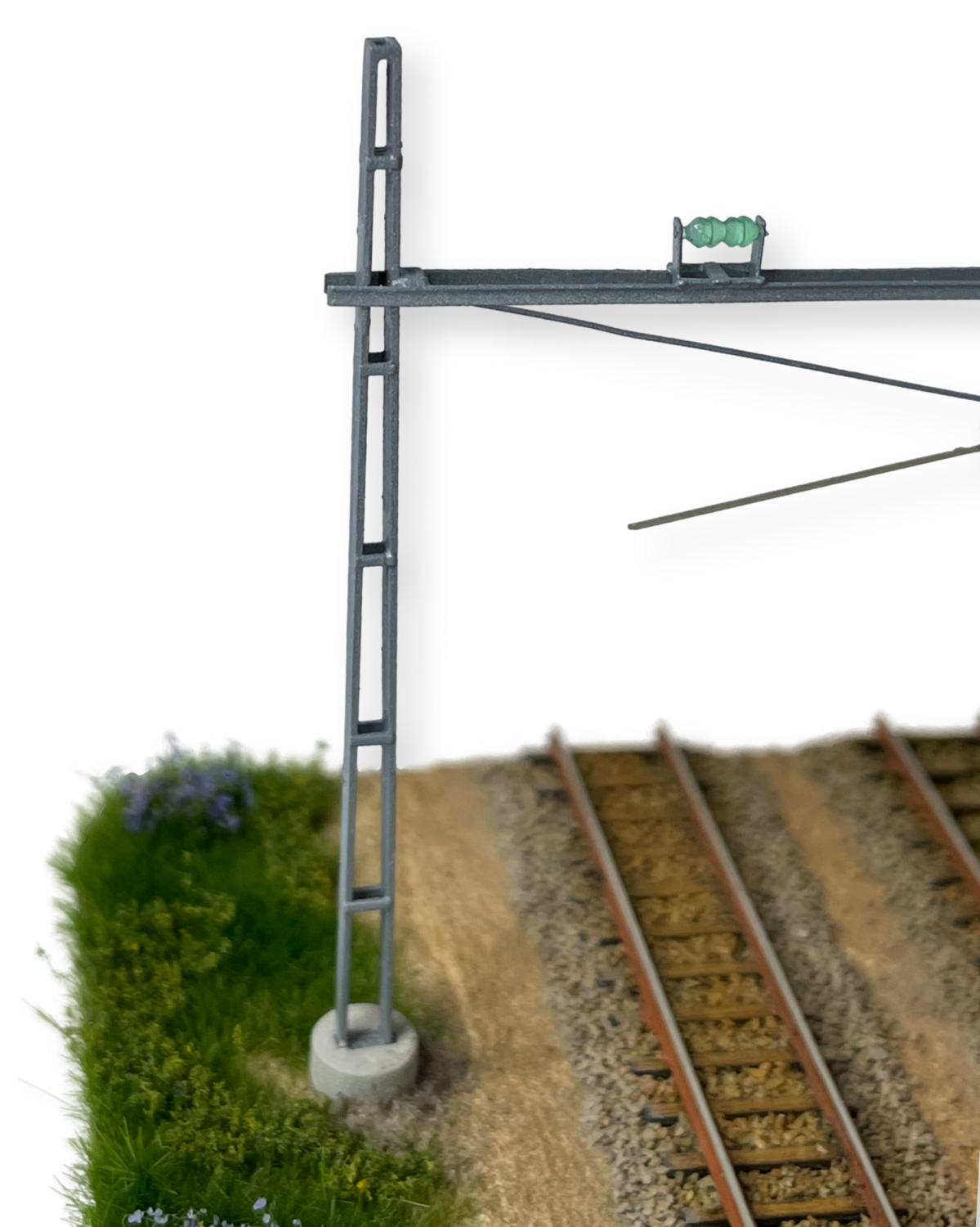 Alter RhB Oberleitungsmast (offenes Profil), N-Track FineScale 60 mm hoch, 1 Stück