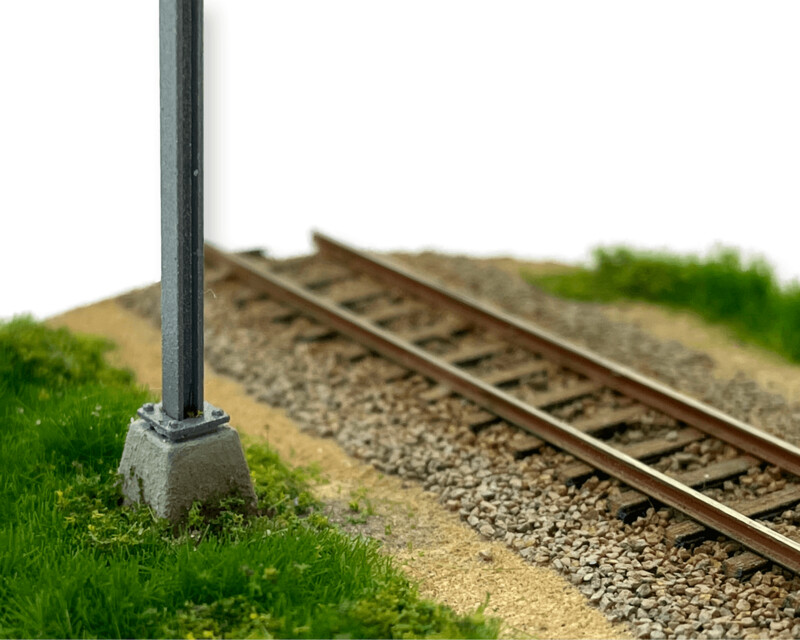 N-Track FineScale H-Profil-Mast (1.5x1.5mm), 60 mm hoch, 1 Stück.