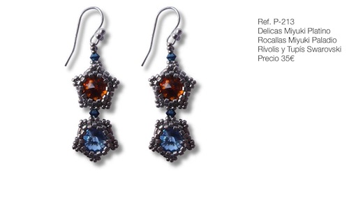 Pendientes, Delicas Miyuki Platino