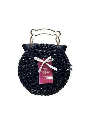 Black Round beaded bag