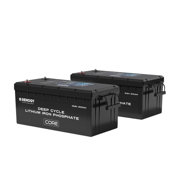RBT12200LFPx2-CA - Core- 12V 24V 48V 200Ah Deep Cycle Lithium Iron Phosphate Battery- 2 pack