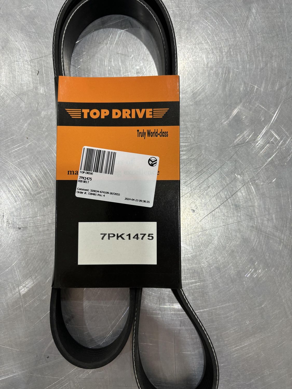 7PK1475 SERP BELT - Hiace KDH201R 3.0L Diesel 1KD-FTV