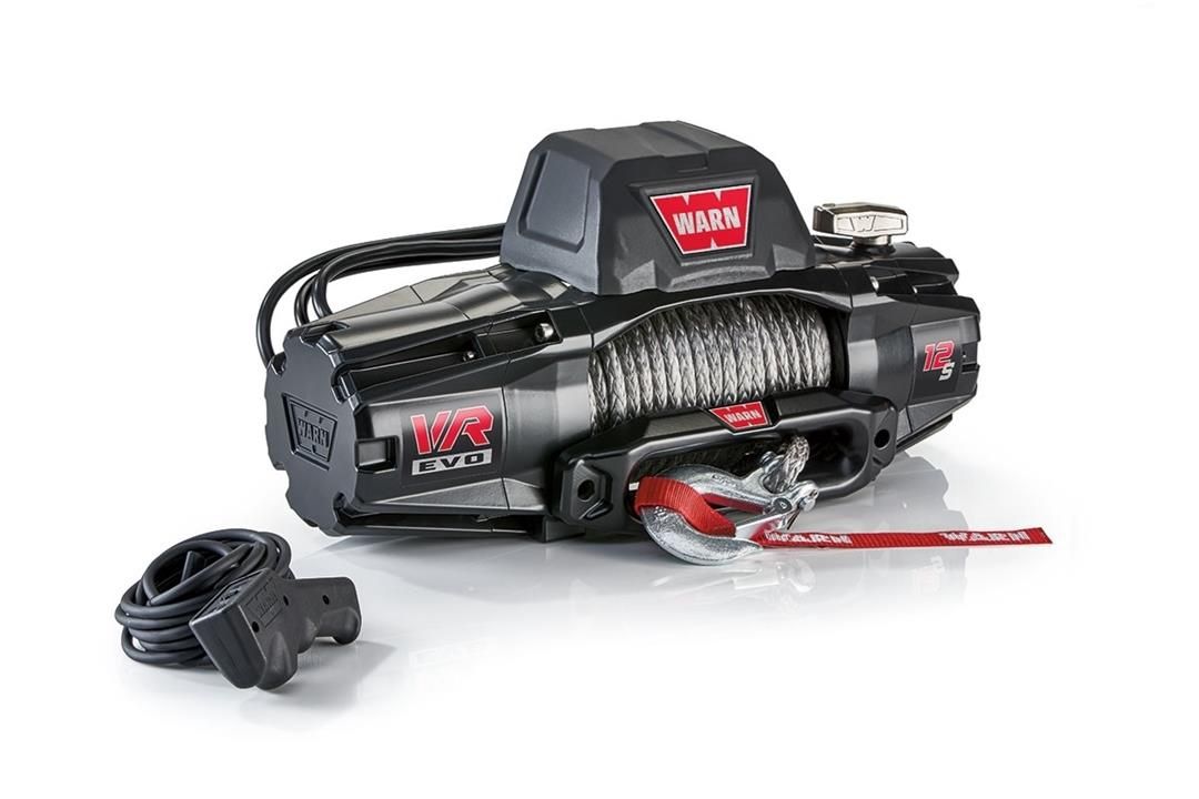 VR12-S; Vehicle Mounted; Vehicle Recovery Winch; 12 Volt Electric; 12000 Pound Line Pull Capacity; 90 Foot Synthetic Rope