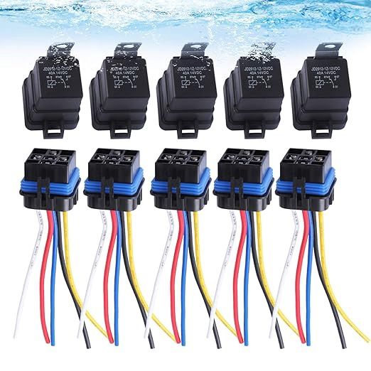 5-PIN 12V DC 40/30 Amp Relay with Harness