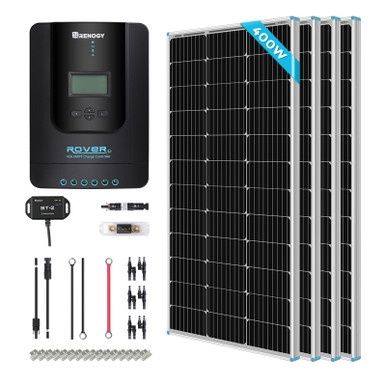 RNG-KIT-PREMIUM400D-RVR40-G3-CA  New 400 Watt 12 Volt Solar Premium Kit