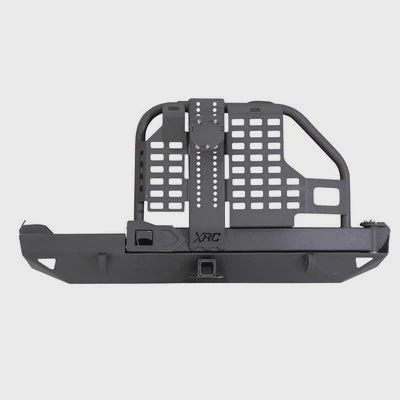 76851 XRC Rear Bumper with Tire Carrier and Hitch (Black)