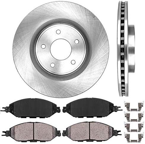 RAYBESTOS 537CH980138R2 R-Line+ Painted Hat &amp; Edge Rotors; With Ceramic Pads; Includes Hardware