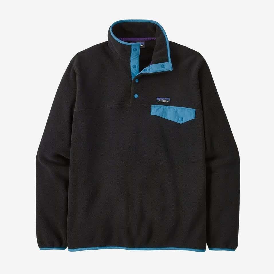 Patagonia M&#39;s Lightweight Synchilla Snap-T Fleece Pullover, Color: Black (BLK), Size: S