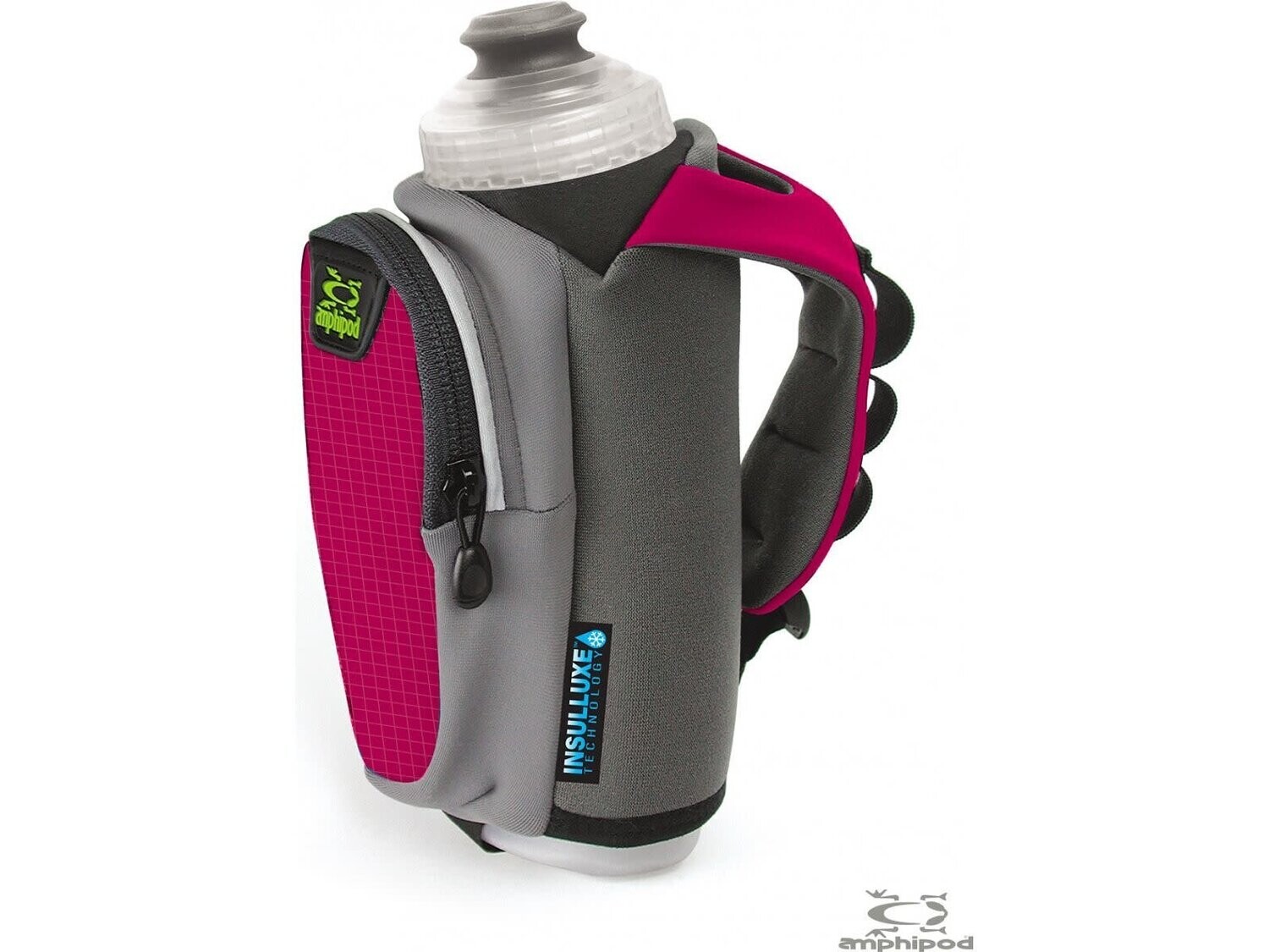 Amphipod Hydraform Ergo-Lite Ultra Handheld Water Bottle, Color: Cerise
