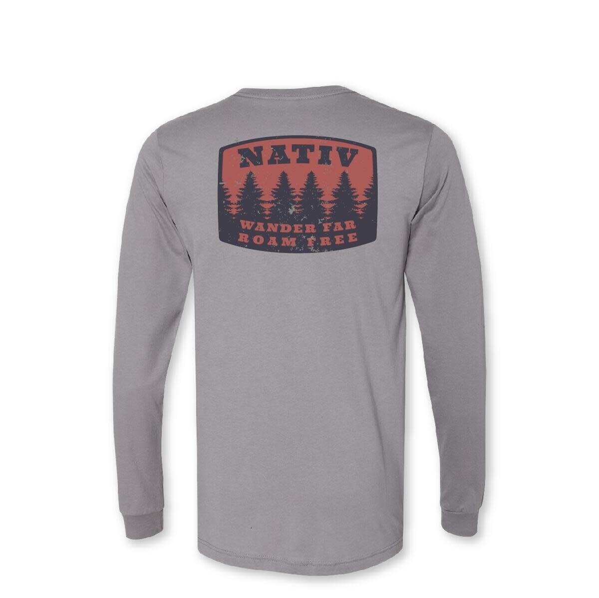 Nativ Woodland L/S T-Shirt , Color: Stone, Size: S