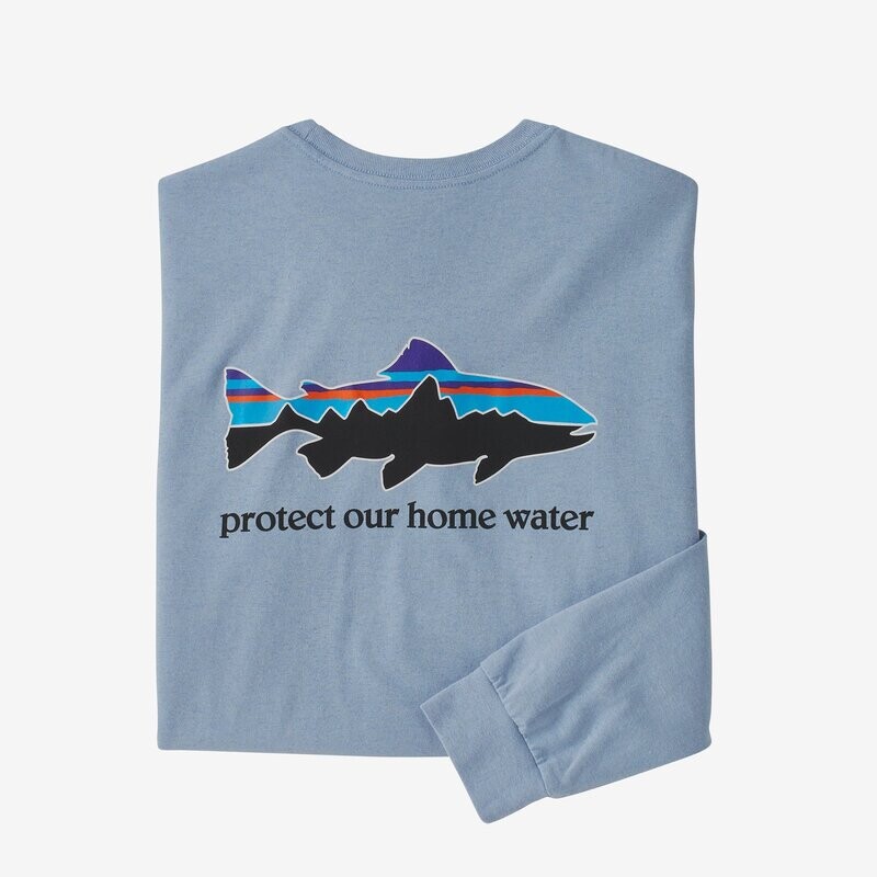 Patagonia M's Long-Sleeved Home Water Trout Responsibili-Tee