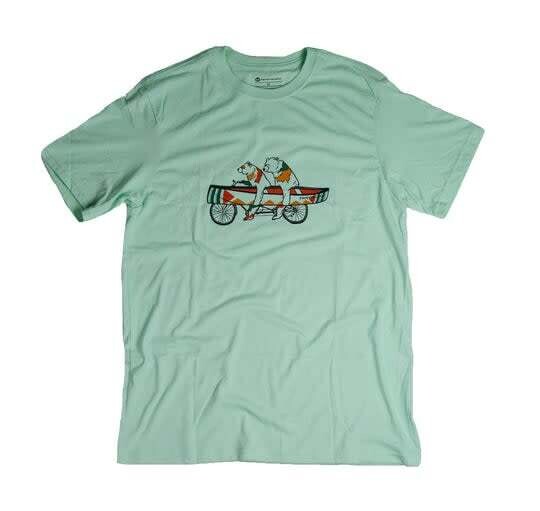 Fayettechill Tandem Bears T-Shirt, Color: Arctic Mint, Size: S