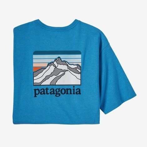 Patagonia M&#39;s Line Logo Ridge Pocket Responsibili-Tee T-Shirt, Color: Anacapa Blue (APBL), Size: M