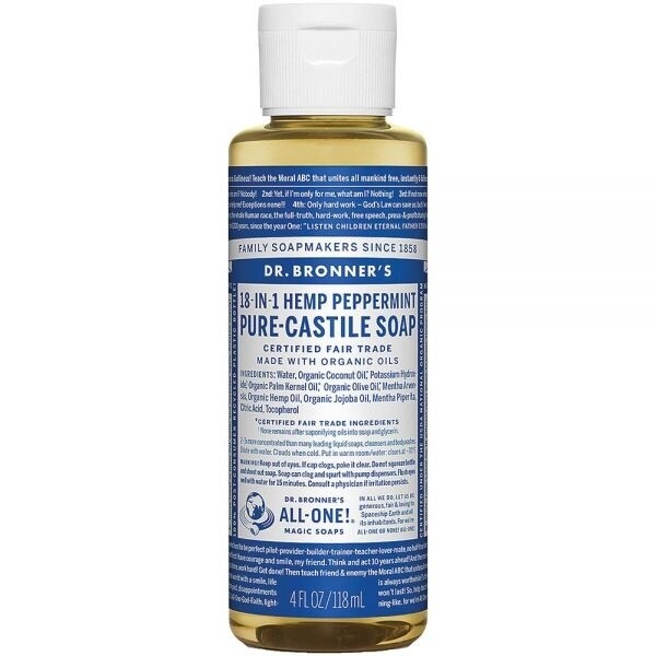 Dr. Bronner&#39;s Liquid Soap 4 oz., Type: Peppermint
