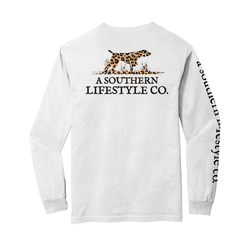 Southern Lifestyle Leopard Logo LS Tee