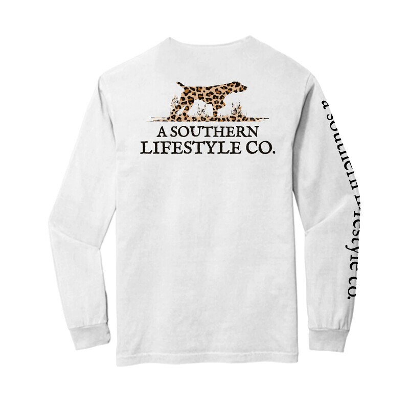 Southern Lifestyle Leopard Logo LS Tee