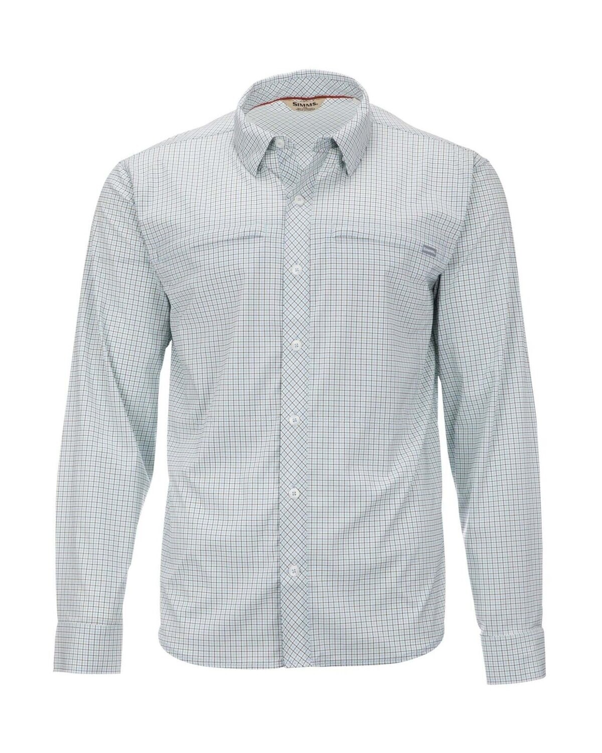 Simm&#39;s M&#39;s Stone Cold Long-Sleeve Fishing Shirt, Color: Sky Morada Plaid, Size: M