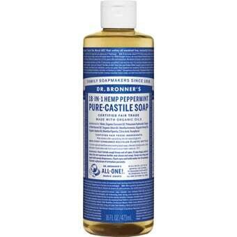 Dr. Bronner&#39;s Liquid Soap 16 oz. , Type: Peppermint