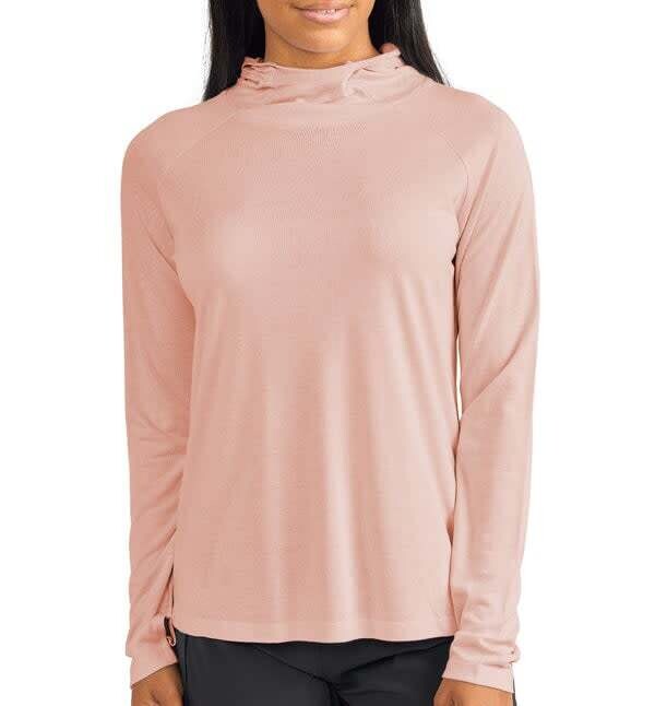 Free Fly W&#39;s Bamboo Lightweight Hoody , Color: Orange Dusk, Size: S