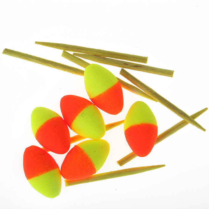 Lightning Strike Football Indicators w/ Pegs Medium Fluorescent Orange