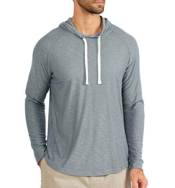 Free Fly M&#39;s Bamboo Slub Hoody, Color: Slate, Size: S