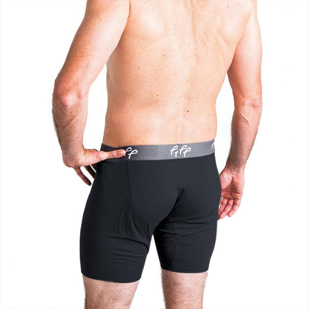 Free Fly M&#39;s Bamboo Comfort Boxer Brief Black 2XL
