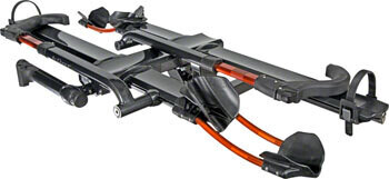 Kuat NV 2.0 Hitch Bike Rack - 2-Bike, 2&quot; Receiver, Metallic Gray/Orange