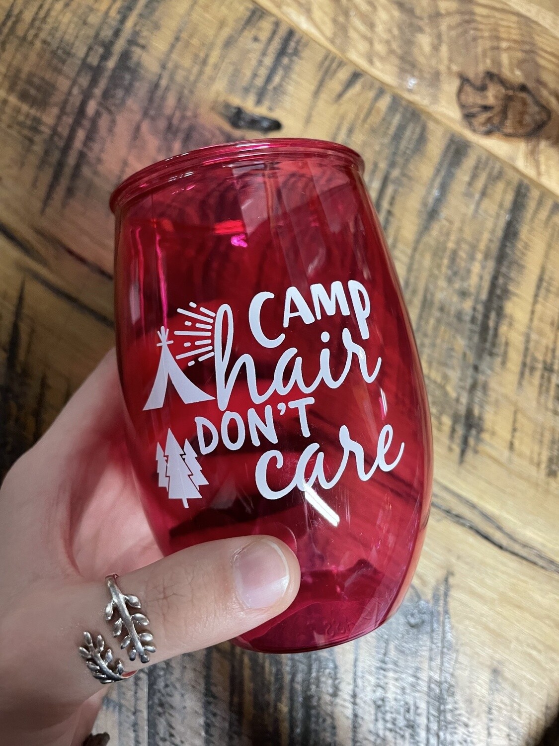 Wine Glass Camp Stemless Asst single