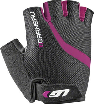 Garneau Biogel RX-V Gloves - Black/Fuscia Festival Pink, Short Finger, Women&#39;s, Small