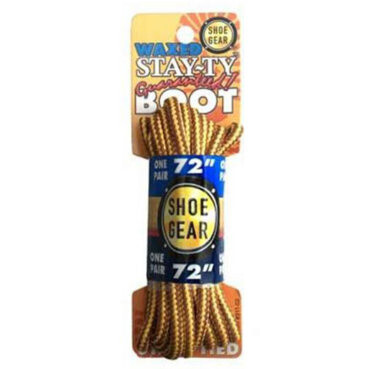 WAXED BOOT LACES 72&quot; BRWN/GOLD