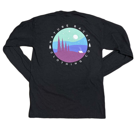 Nature Backs L/S Camping T-Shirt Midnight S