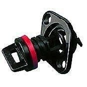 Drain Plug- Course with Port, Plastic, Blk