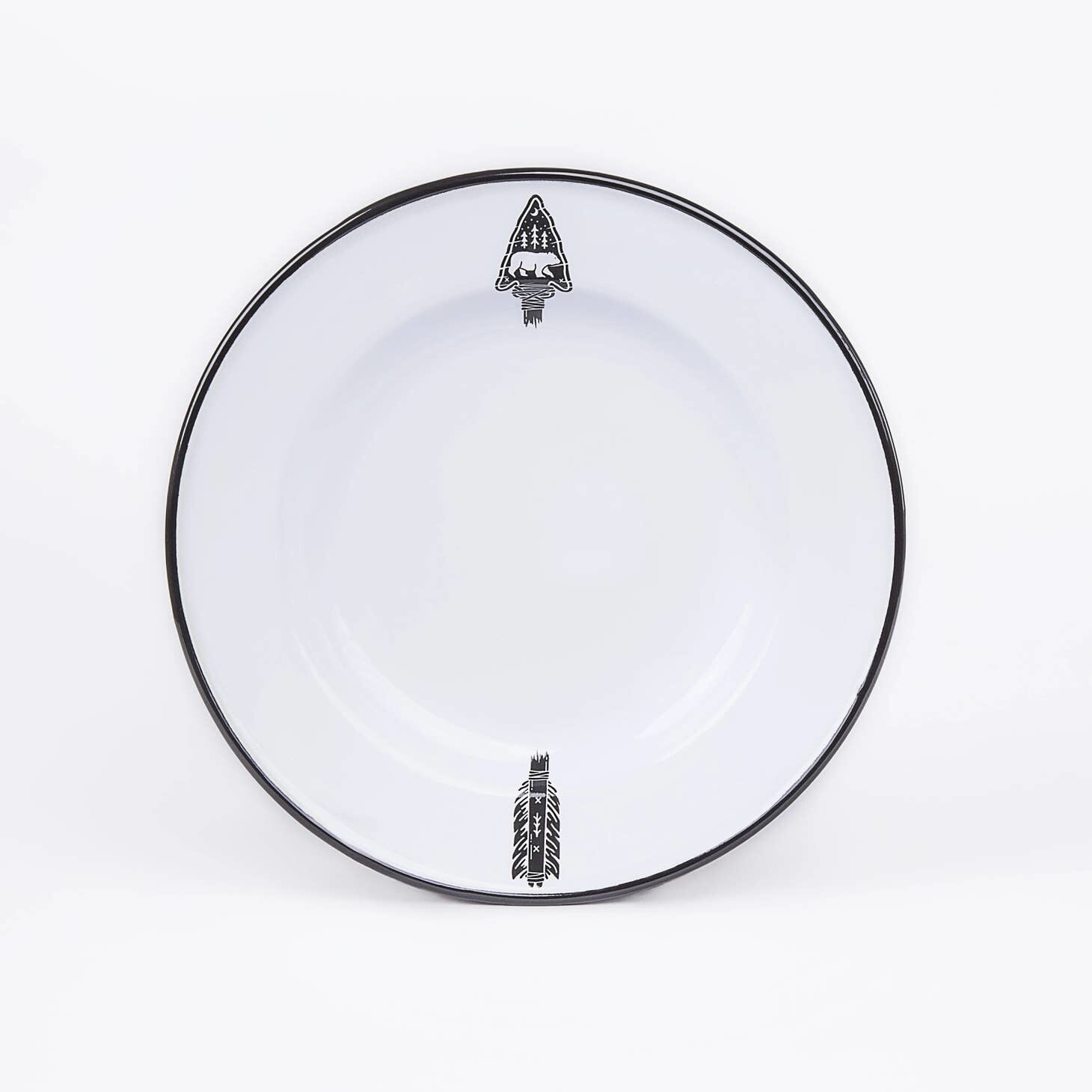 Emalco Enamel Arrow Dinner Plate - 9.5&quot;