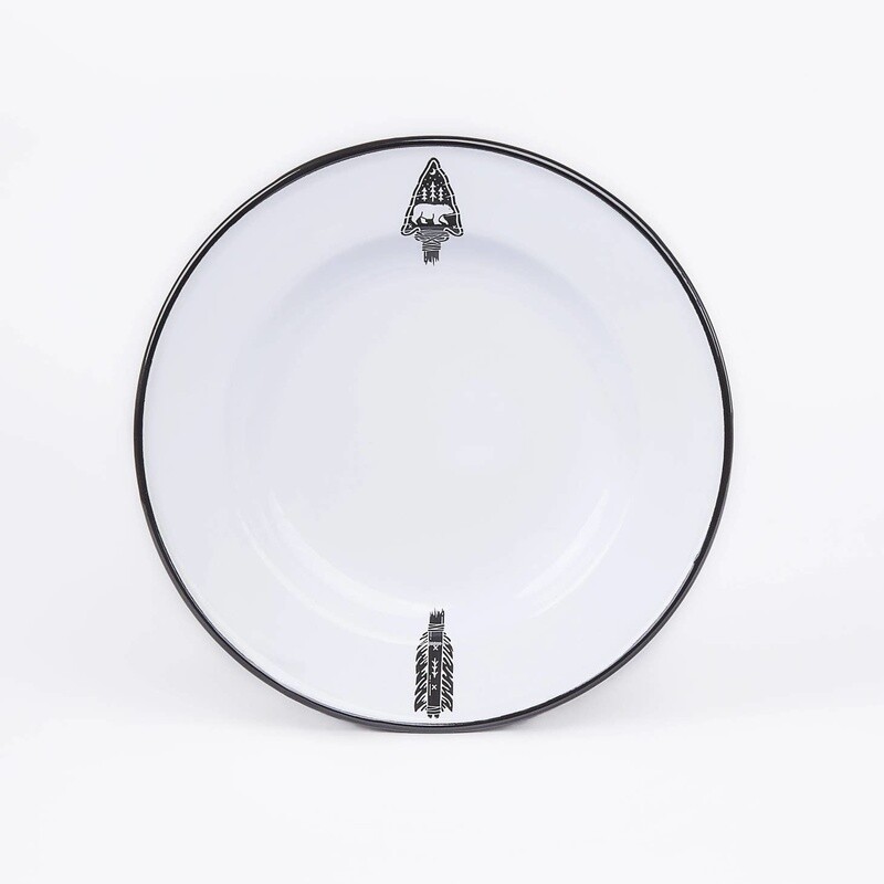 Emalco Enamel Arrow Dinner Plate - 9.5"